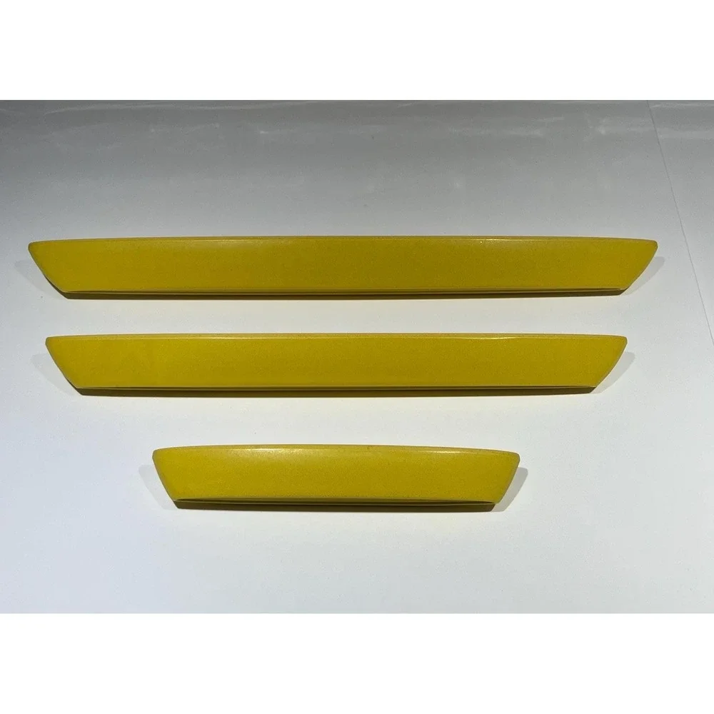 MCM‎ Olive Boat Tray Melamine Melmac Yellow Set of 3